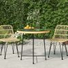 Dining Table Ø31.5" Tempered Glass and Steel