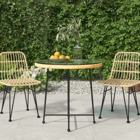 Dining Table Ø31.5" Tempered Glass and Steel