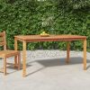 Patio Dining Table 59.1"x35.4"x29.5" Solid Wood Teak
