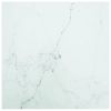 Table Top White 23.6"x23.6" 0.2" Tempered Glass with Marble Design