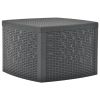 Side Table Anthracite 21.3"x21.3"x14.4" Plastic