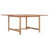 Patio Table 59.1"x59.1"x29.9" Solid Teak Wood