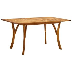 Patio Table 59.1"x35.4"x29.5" Solid Acacia Wood