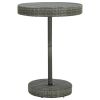 Patio Table Gray 29.7"x41.7" Poly Rattan