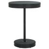 Patio Table Black 29.7"x41.7" Poly Rattan