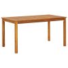 Patio Table 55.1"x31.5"x29.1" Solid Acacia Wood