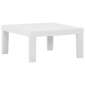 Patio Lounge Table Plastic White