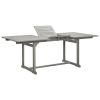 Patio Dining Table (59.1"-78.7")x39.4"x29.5" Solid Acacia Wood