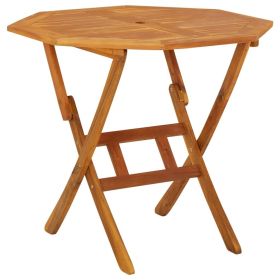 Folding Patio Table 35.4"x29.5" Solid Acacia Wood