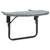 Patio Table Gray 23.6"x23.6"x15.7" Poly Rattan