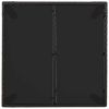 Patio Table with Glass Top Black 35.4"x35.4"x29.5" Poly Rattan