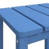Patio Adirondack Table Aqua Blue 15"x15"x18.1" HDPE