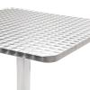 Patio Table Silver 23.6"x23.6"x27.6" Aluminum