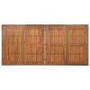 Patio Table with Wooden Top Gray 74.8"x35.4"x29.5" Poly Rattan