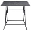 Folding Mesh Table 31.5"x31.5"x28.3" Steel Anthracite