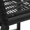 5 Piece Patio Dining Set PVC Rattan Black