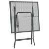 Patio Table 23.6"x23.6"x28.3" Expanded Metal Mesh Anthracite
