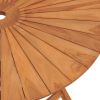 Folding Patio Table Ø 33.5"x29.5" Solid Wood Teak