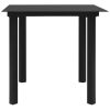 5 Piece Patio Dining Set PVC Rattan Black