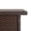 Tea Table Brown 19.7"x19.7"x18.5" Poly Rattan