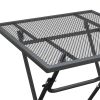 Patio Table 23.6"x23.6"x28.3" Expanded Metal Mesh Anthracite