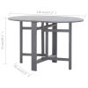 Patio Table Gray 47.2"x27.6"x29.1" Solid Acacia Wood