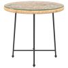 Dining Table Ø31.5" Tempered Glass and Steel
