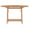 Folding Patio Table Ø 47.2"x29.5" Solid Wood Teak
