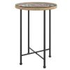 Dining Table Ø21.7" Tempered Glass and Steel