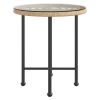 Dining Table Ø19.7" Tempered Glass and Steel