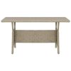 Patio Table Gray 47.2"x27.6"x26" Poly Rattan