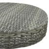 Patio Table Gray 23.8"x41.7" Poly Rattan