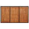 Patio Table with Wooden Top Black 59.1"x35.4"x29.5" Poly Rattan