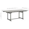 Patio Dining Table (59.1"-78.7")x39.4"x29.5" Solid Acacia Wood