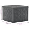 Side Table Anthracite 21.3"x21.3"x14.4" Plastic