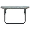Patio Table Gray 23.6"x23.6"x15.7" Poly Rattan
