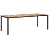 Patio Table Black 98.4"x39.4"x29.5" Poly Rattan
