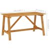 Patio Dining Table 55.1"x27.6"x28.9" Solid Acacia Wood