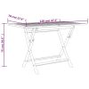 Folding Patio Table Gray 47.2"x27.6"x29.5" Solid Wood Teak