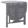 Patio Table Gray 47.2"x27.6"x29.1" Solid Acacia Wood