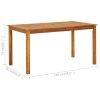Patio Table 55.1"x31.5"x29.1" Solid Acacia Wood