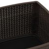 Patio Table Mocha 20.9"x20.9"x15.7" Plastic