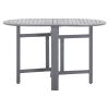 Patio Table Gray 47.2"x27.6"x29.1" Solid Acacia Wood