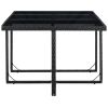 11 Piece Patio Dining Set with Cushions Poly Rattan Black
