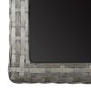 Patio Table Anthracite 43.3"x20.9"x28.3" Glass and Poly Rattan