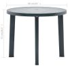 Patio Table Green 35" Plastic