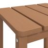 Patio Adirondack Table Brown 15"x15"x18.1" HDPE