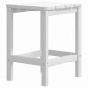 Patio Adirondack Table White 15"x15"x18.1" HDPE