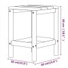 Patio Adirondack Table White 15"x15"x18.1" HDPE