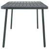 Patio Table Dark Gray 70.9"x32.7"x28.3" Steel